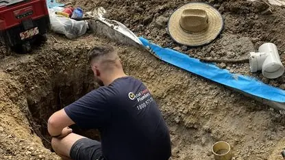 Open drain access during drainage work, Malvern